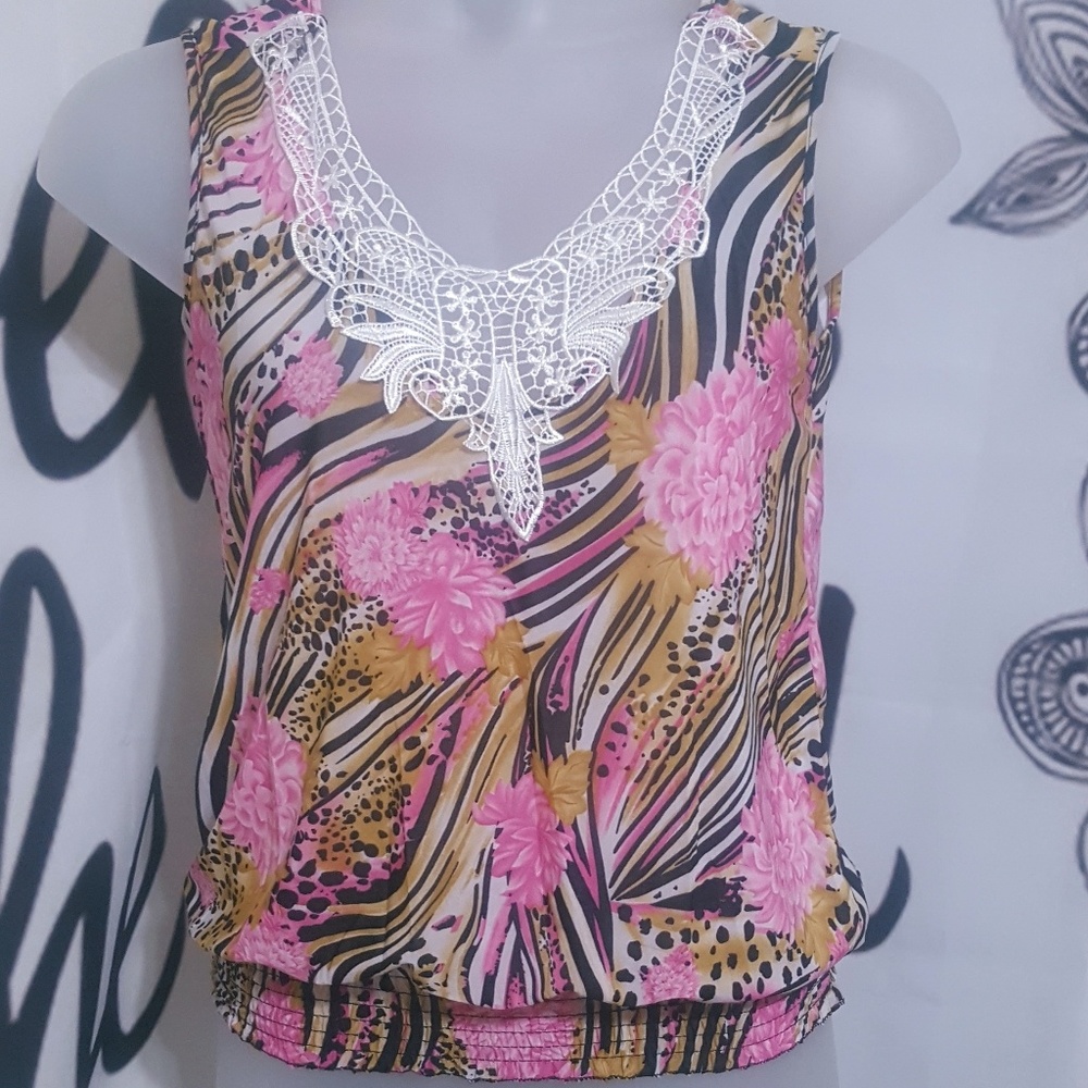 NWT YPP xl silky sleeveless blouse
